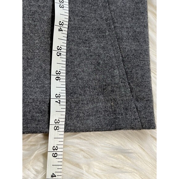 Max Mara Gray Split-Neck Shift Sheath Dress 100% Virgin Wool Lined SZ 44 US 10 - Picture 6 of 13